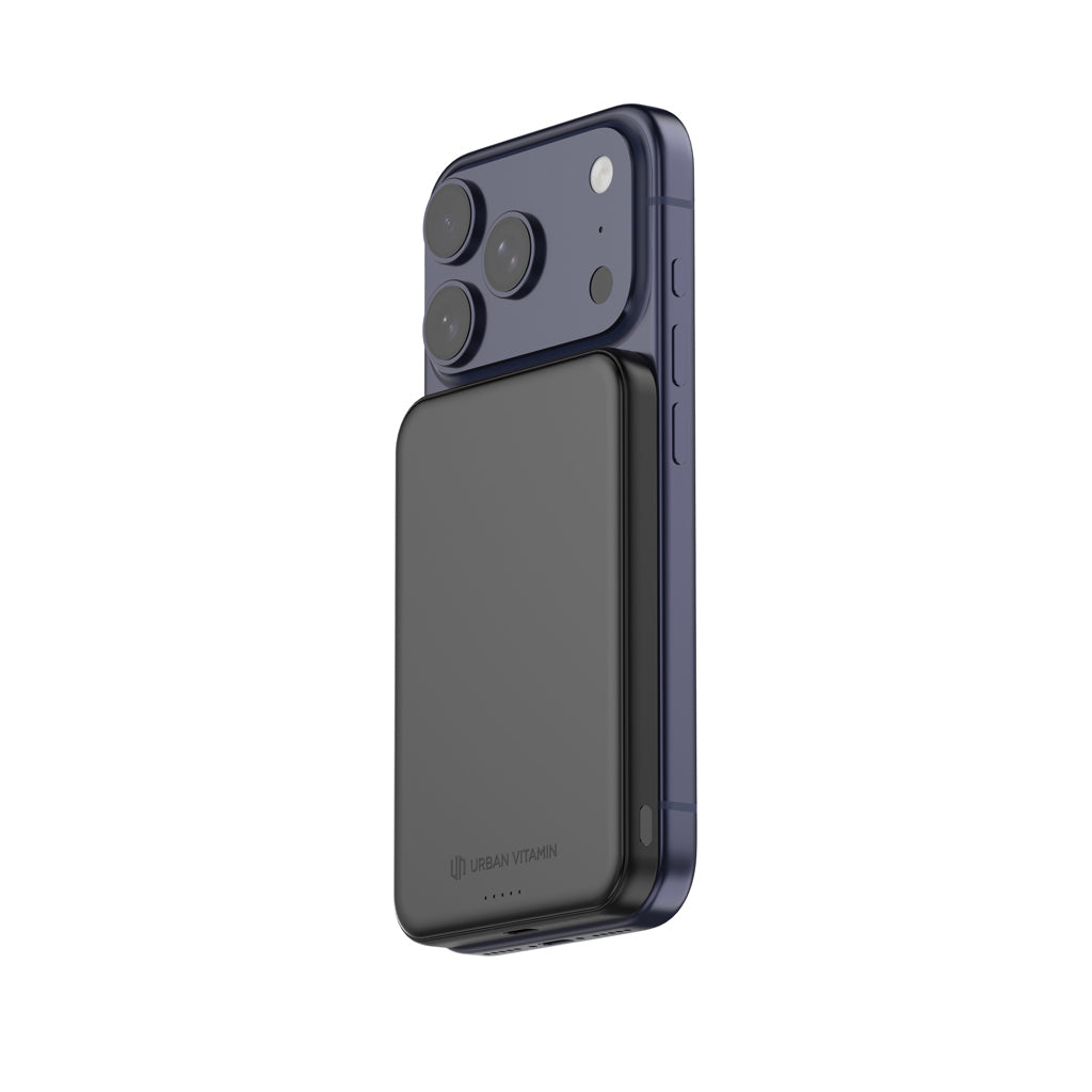 Urban Vitamin Pomona 5000mAh Qi2.2 25W magnetische Powerbank – schwarz