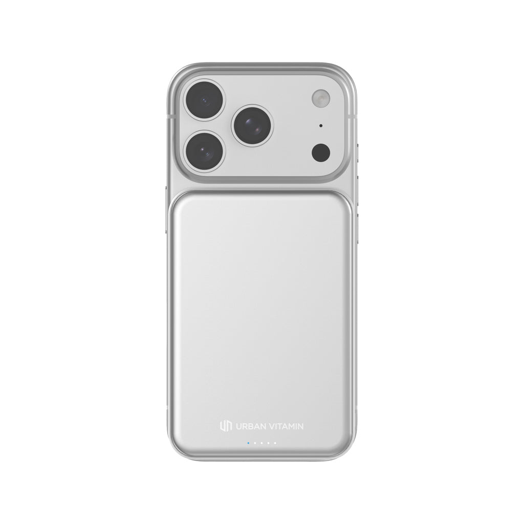 Urban Vitamin Pomona 5000mAh Qi2.2 25W magnetische Powerbank – silber
