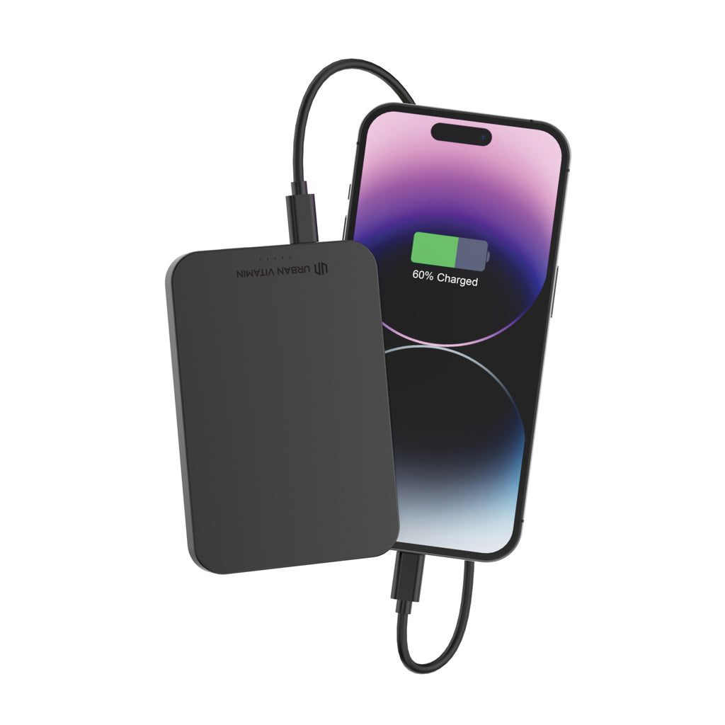 Urban Vitamin Richmond 5000mAh Powerbank aus RCS Plastik/Alu – schwarz