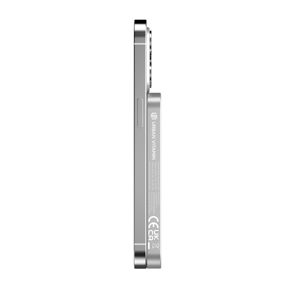 Urban Vitamin Richmond 5000mAh Powerbank aus RCS Plastik/Alu – silber