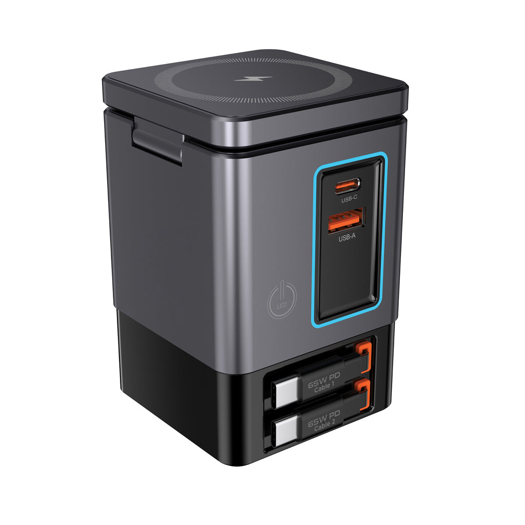 Urban Vitamin Sacramento 105W GaN Charger mit einz. Kabeln