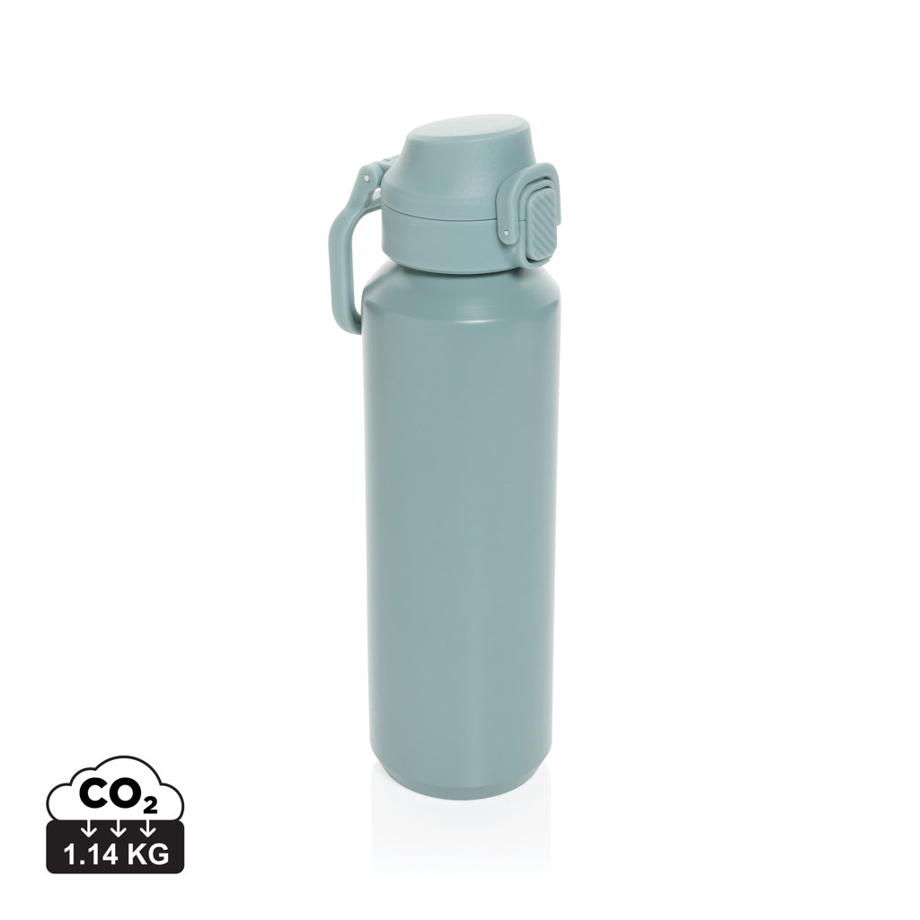 Via RCS Re-Steel Sportflasche mit Verschluss, 600ml – grün