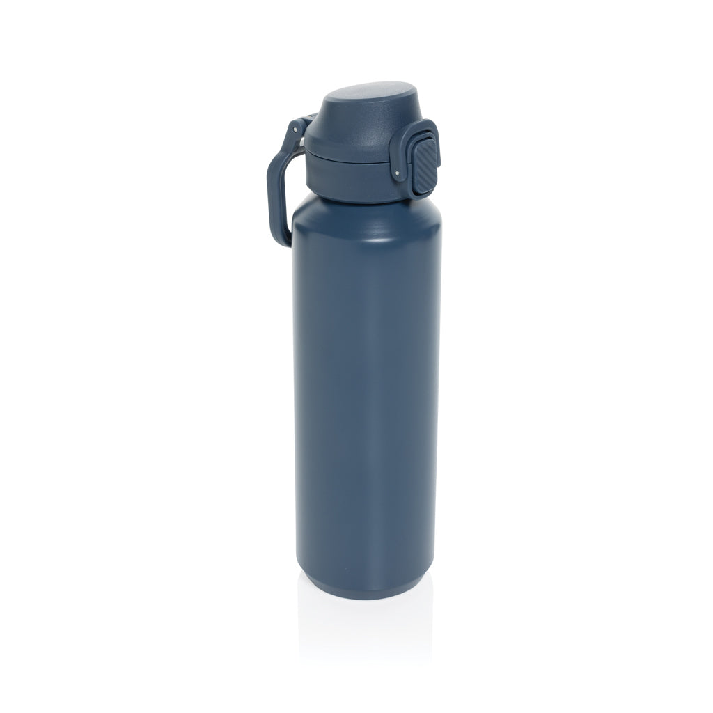Via RCS Re-Steel Sportflasche mit Verschluss, 600ml – navy blau