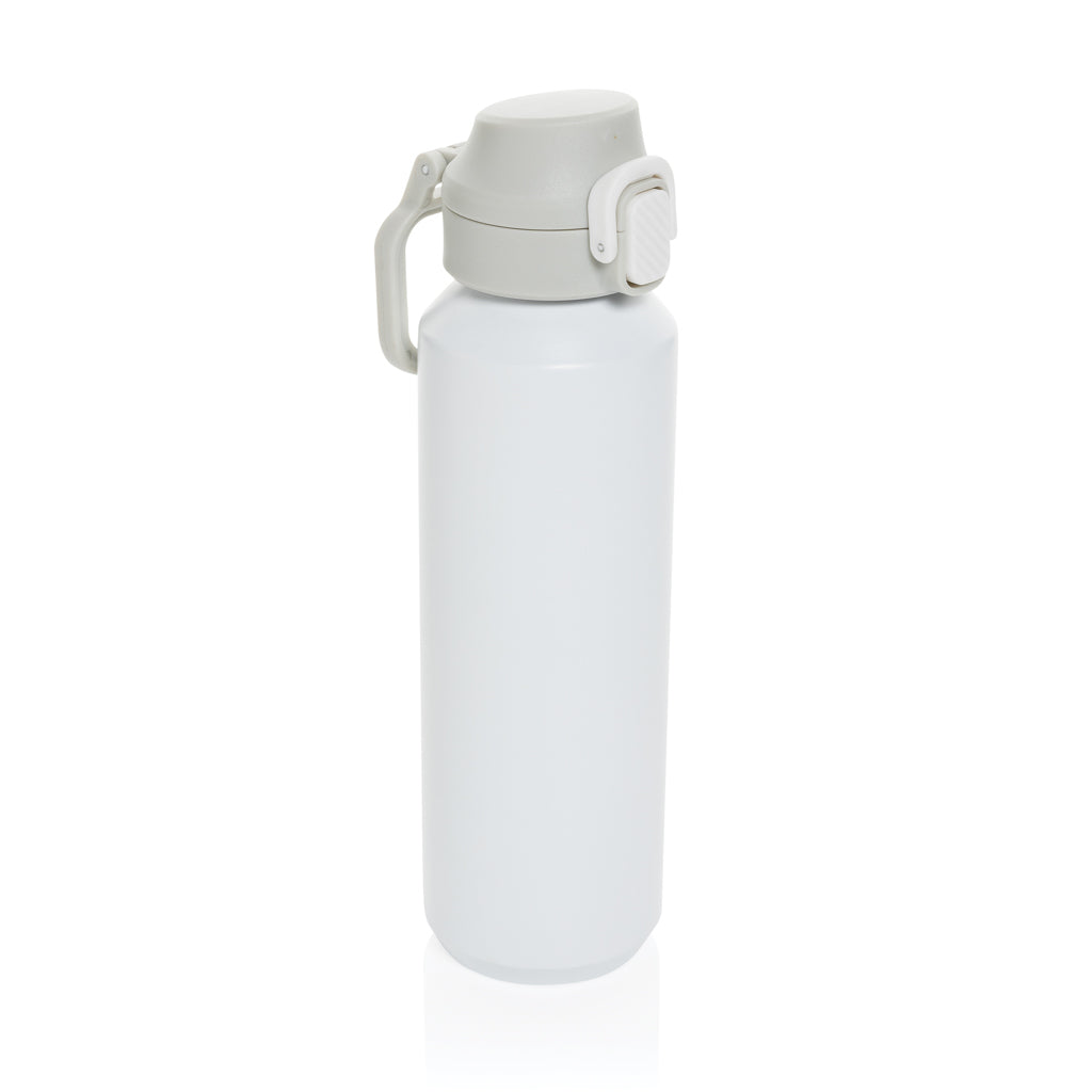Via RCS Re-Steel Sportflasche mit Verschluss, 600ml – weiß