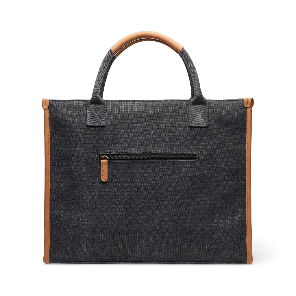 VINGA Bosler Büro-Tasche aus RCS recyceltem Canvas – schwarz