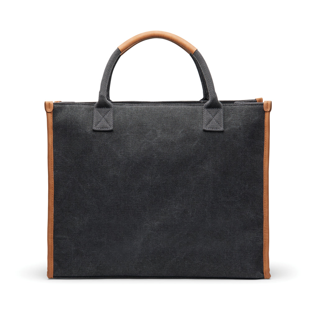VINGA Bosler Büro-Tasche aus RCS recyceltem Canvas – schwarz