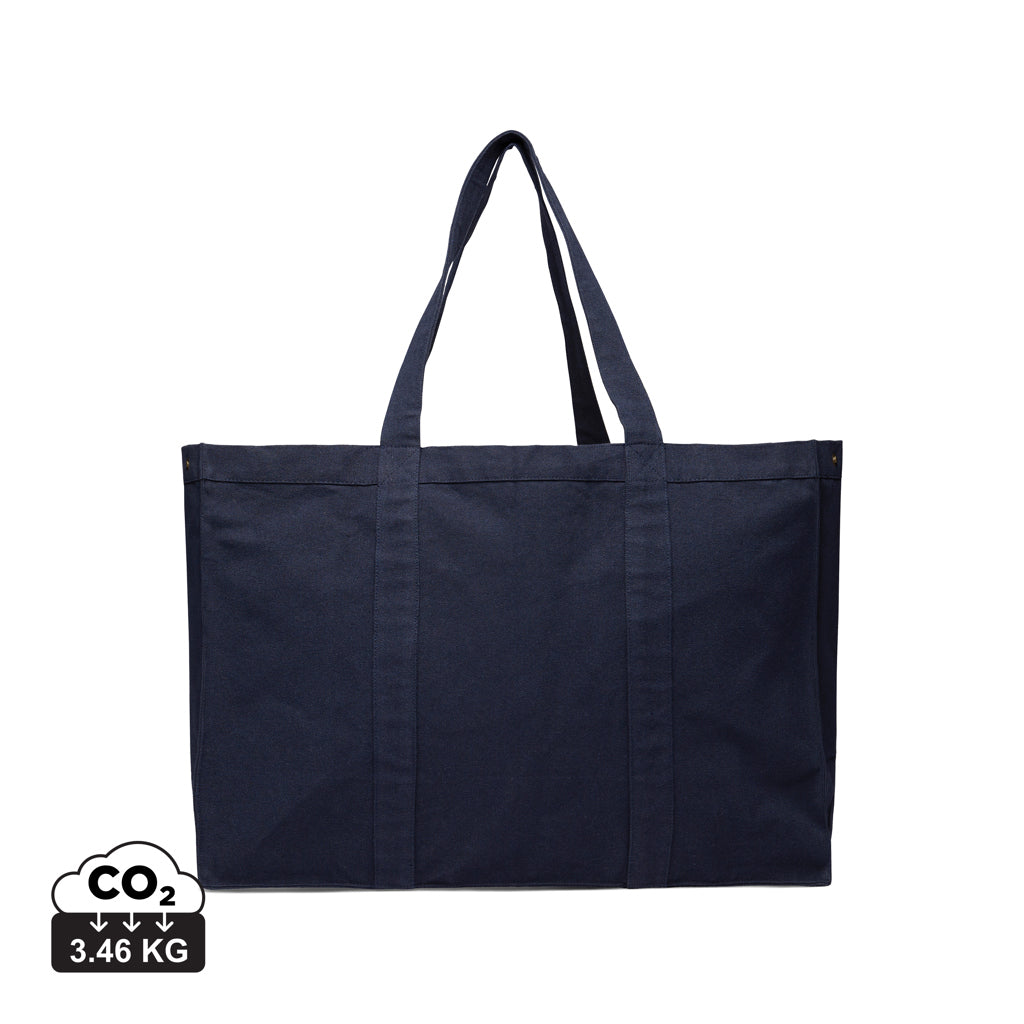 VINGA Hilo AWARE™ Maxi-Tasche aus recyceltem Canvas – navy blau