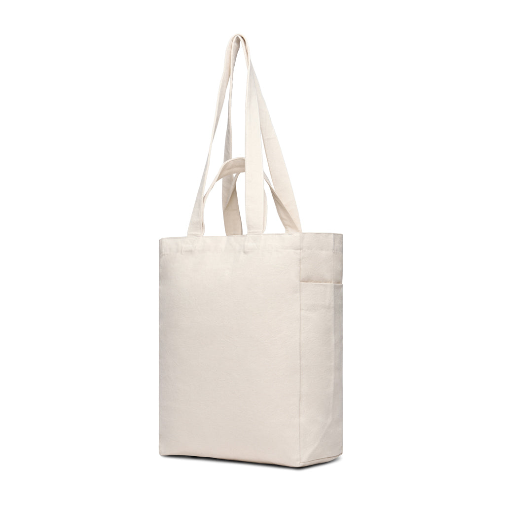 VINGA Hilo AWARE™ Tasche mit Reißverschluss aus rec. Canvas – off white