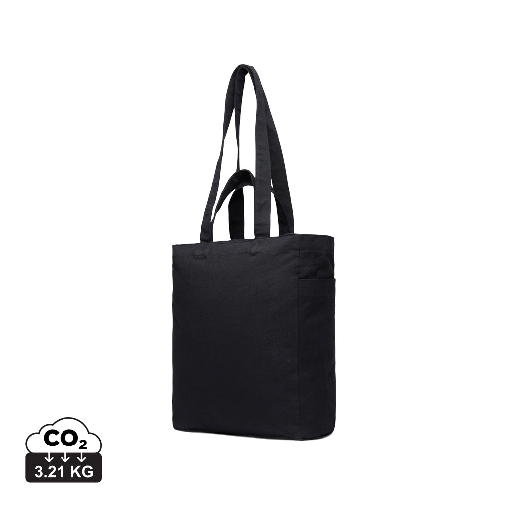 VINGA Hilo AWARE™ Tasche mit Reißverschluss aus rec. Canvas – schwarz