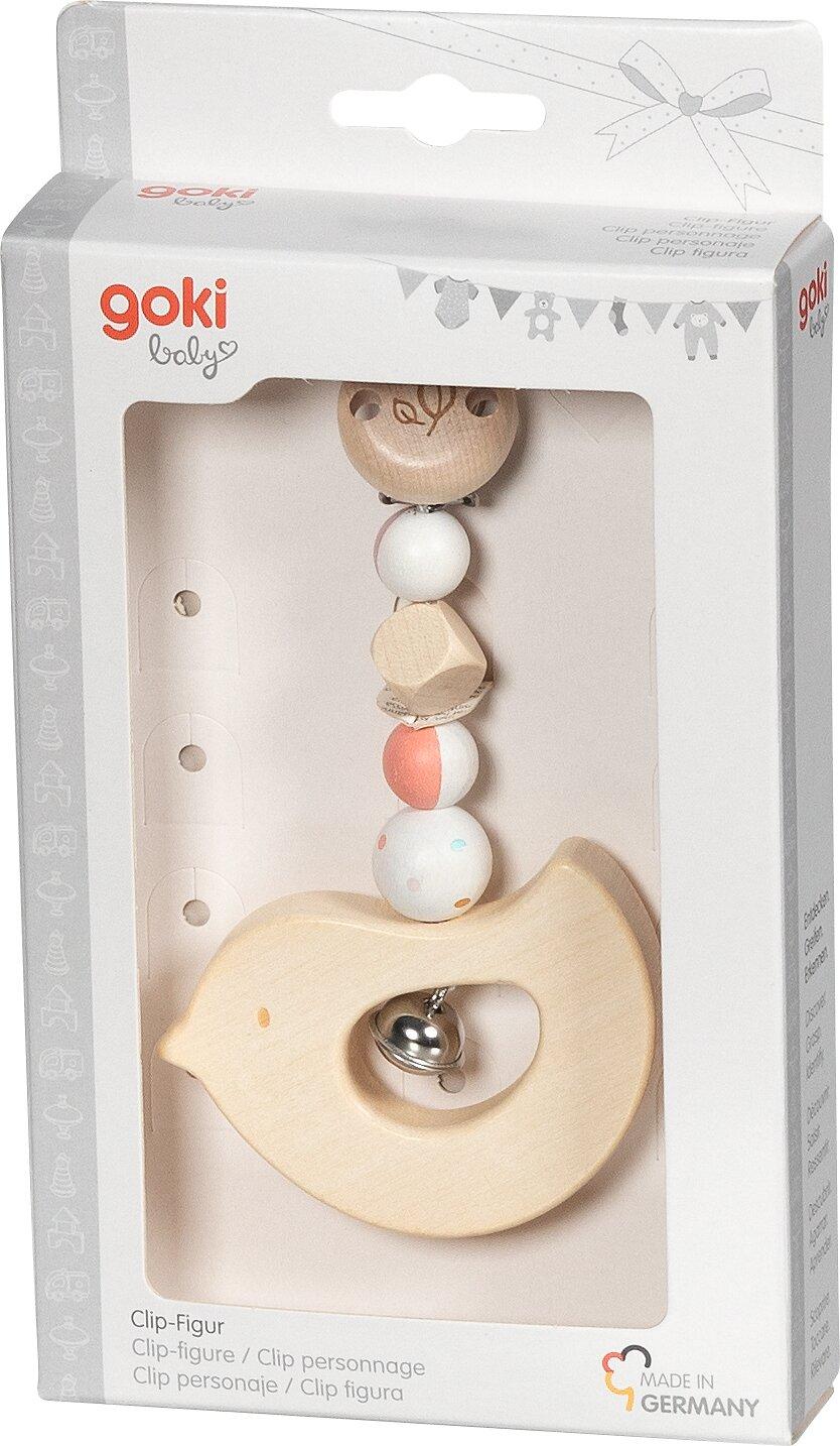 Vogel als Clipfigur aus Holz – Verpackung