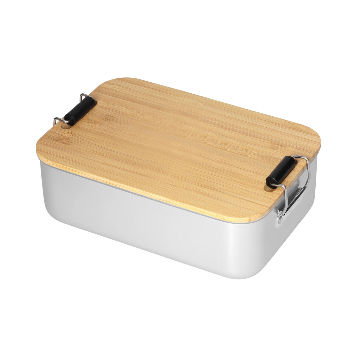 Vorratsdose „Bamboo“, klein – Silber / Natur