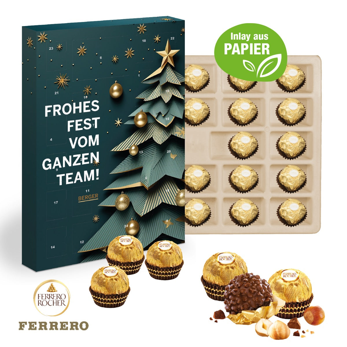 Großer Wand Adventskalender mit 24 Türchen und individuellem Werbedruck