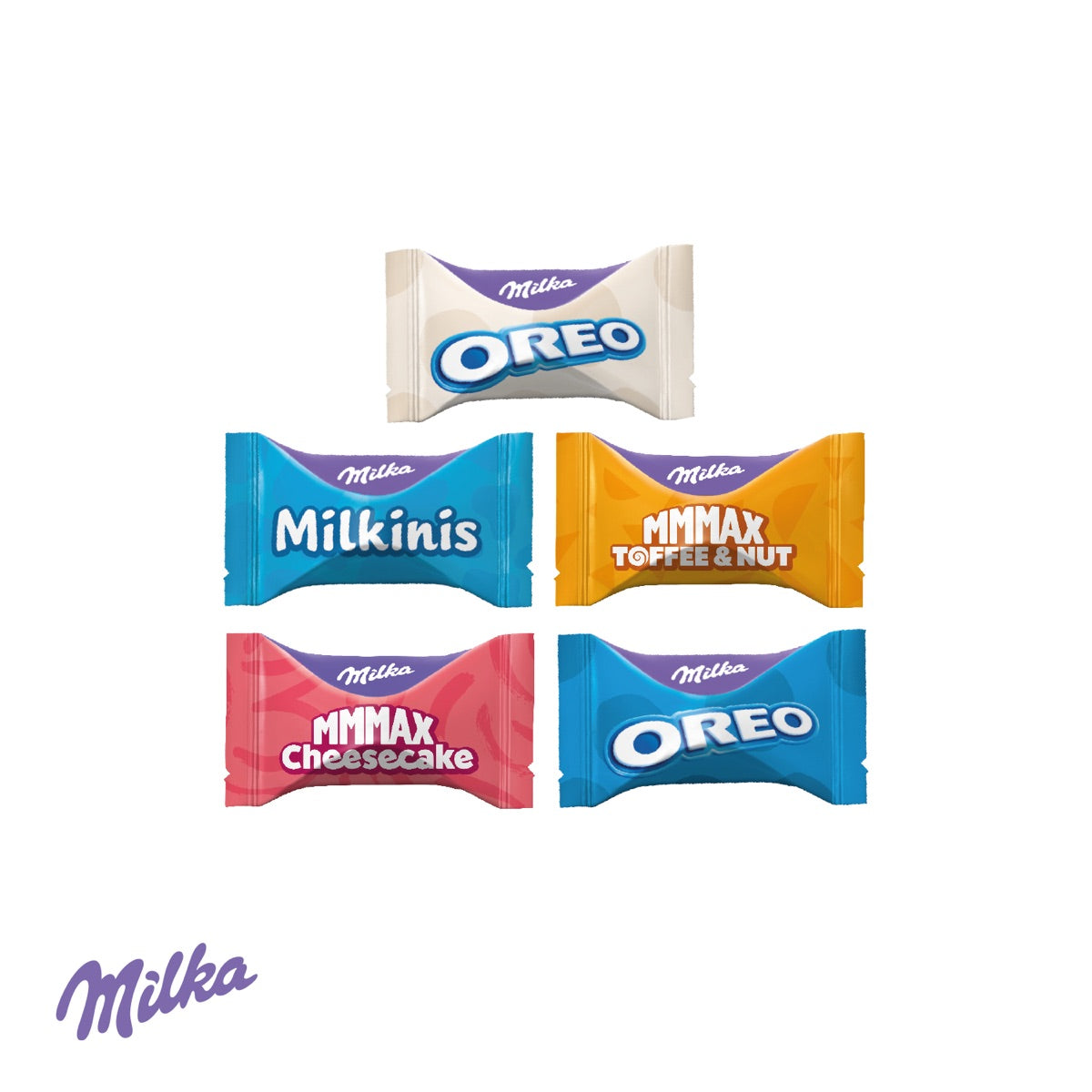Weihnachtsbaum Präsent mit sechs Milka Favourites