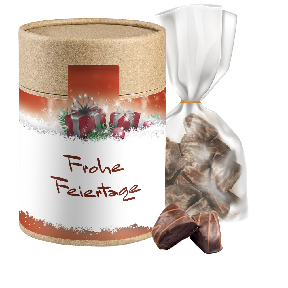 Weihnachtsgebäck im Beutel in der Kraftpapierdose – Feiner Spitzkuchen, ca. 100 g