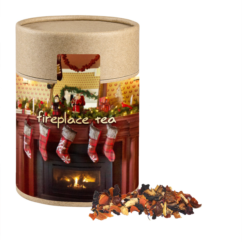 Weihnachtstee in der großen Kraftpapierdose – Kaminfeuer Tee, ca. 150 g