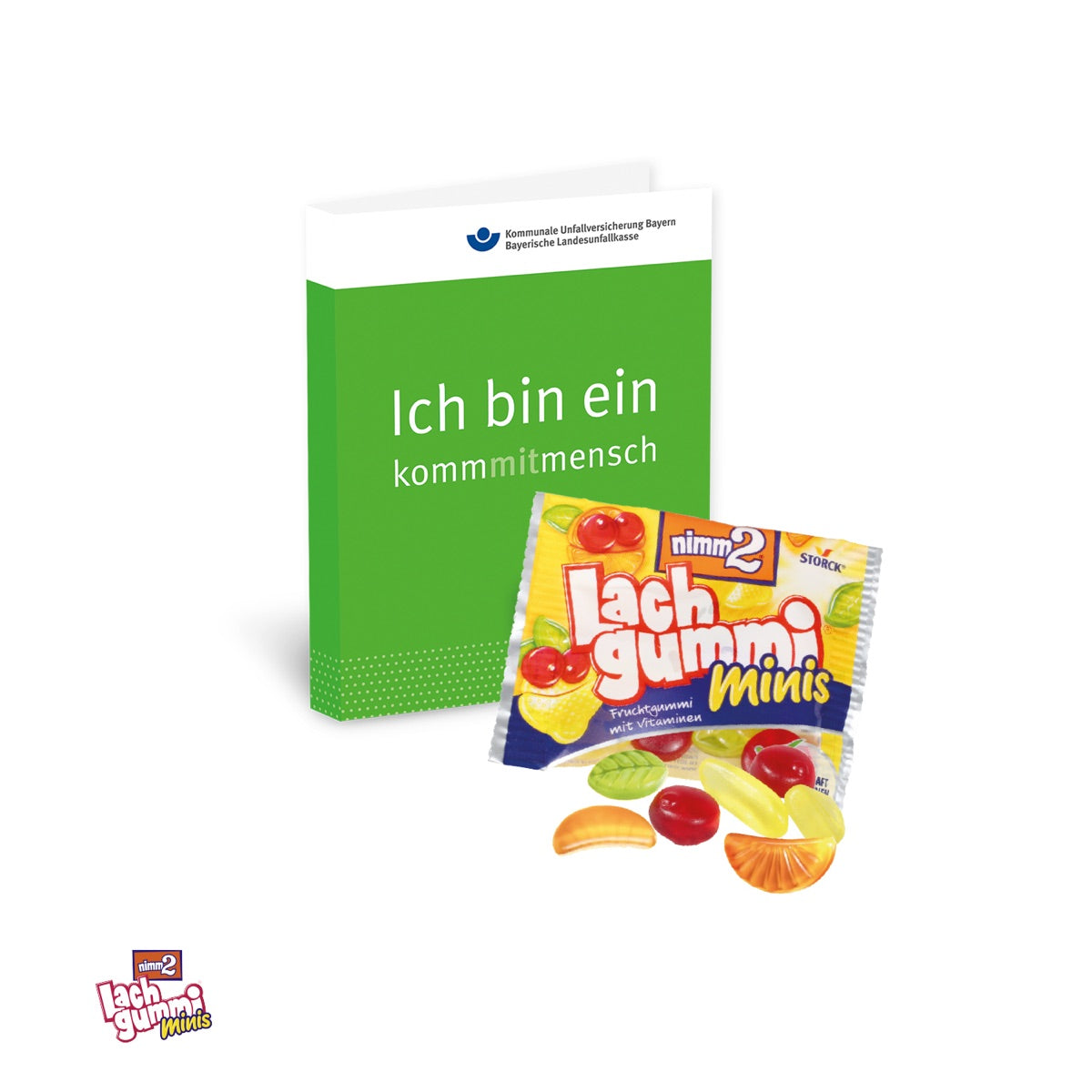Klappkarte mit vollflächig bedruckter Schauseite
