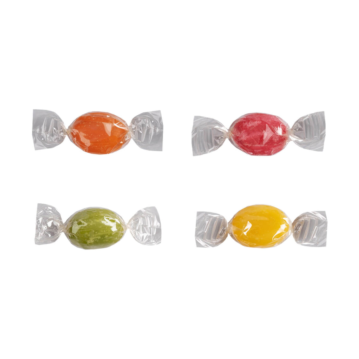 Werbebonbons im Beutel, Fruchtmischung, Bonbons im Detail