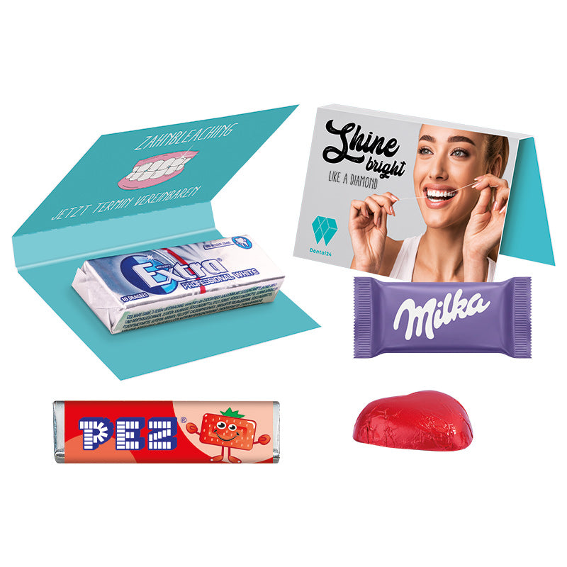 Werbekarte Visitenkartenformat Schokolade Lindt