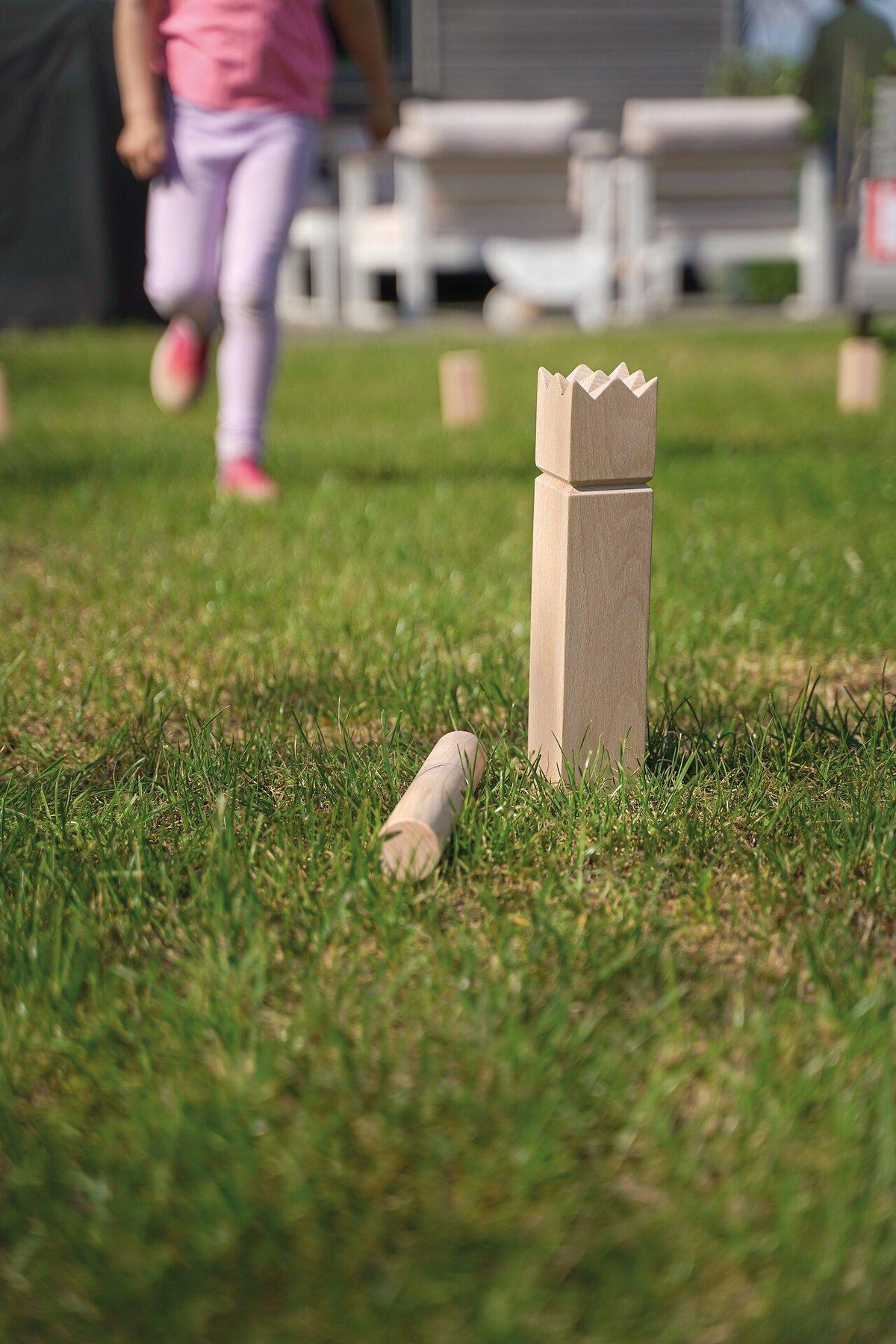 Wikingerspiel Kubb mit Baumwollbeutel, König 30 cm – weitere Ansicht