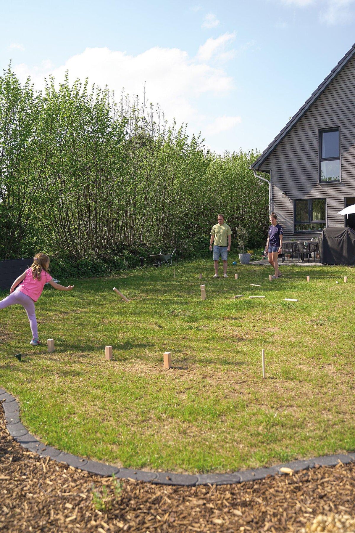 Wikingerspiel Kubb mit Baumwollbeutel, König 30 cm – weitere Ansicht