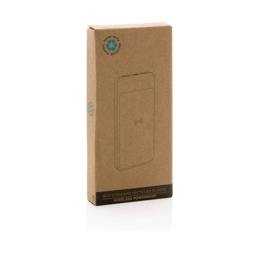 Wireless Powerbank aus RCS Standard recyceltem Kunststoff