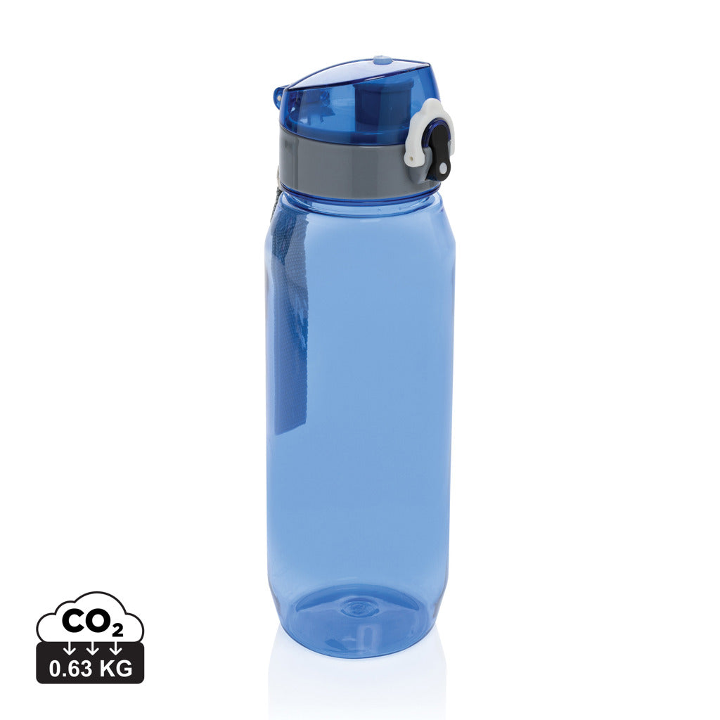 Yide verschließbare Wasserflasche aus RCS rec. PET, 800ml – blau