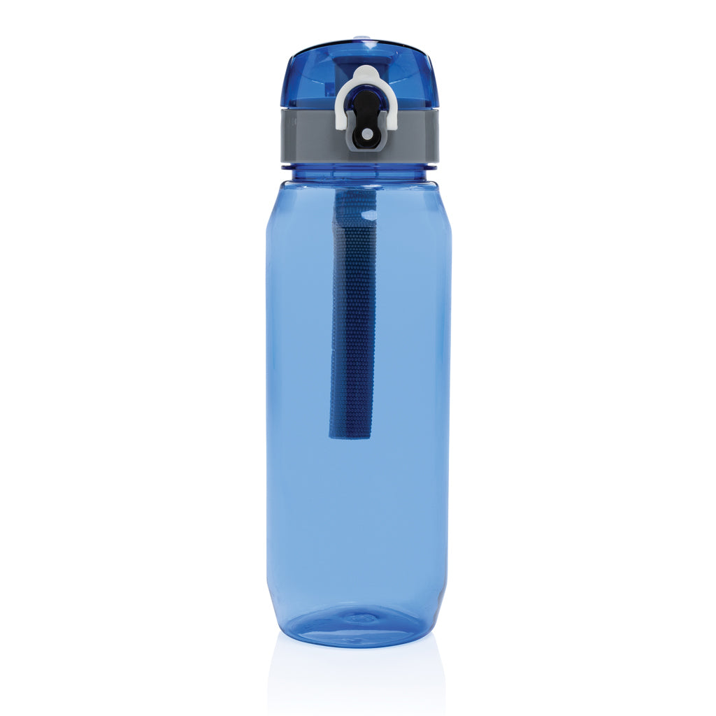 Yide verschließbare Wasserflasche aus RCS rec. PET, 800ml – blau