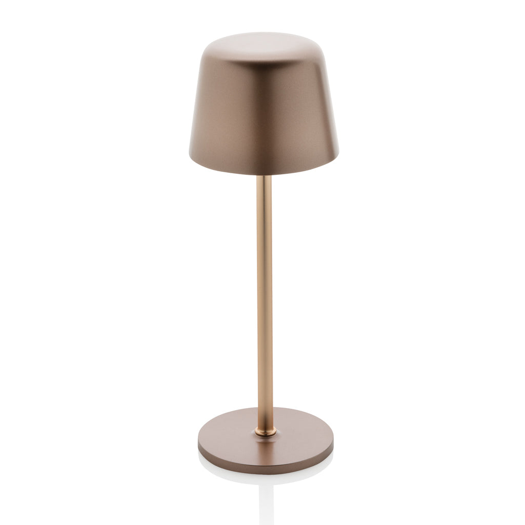 Zenic USB Tischleuchte aus RCS recyceltem Kunststoff – Bronze