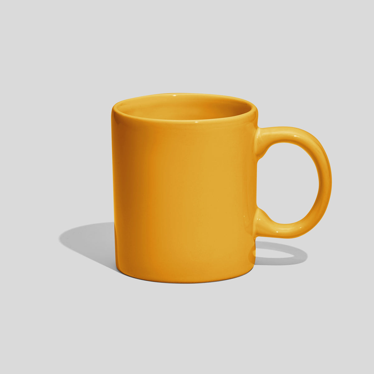 Zylindrische Kaffeetasse 220 ml mit rundem Henkel – Gelb