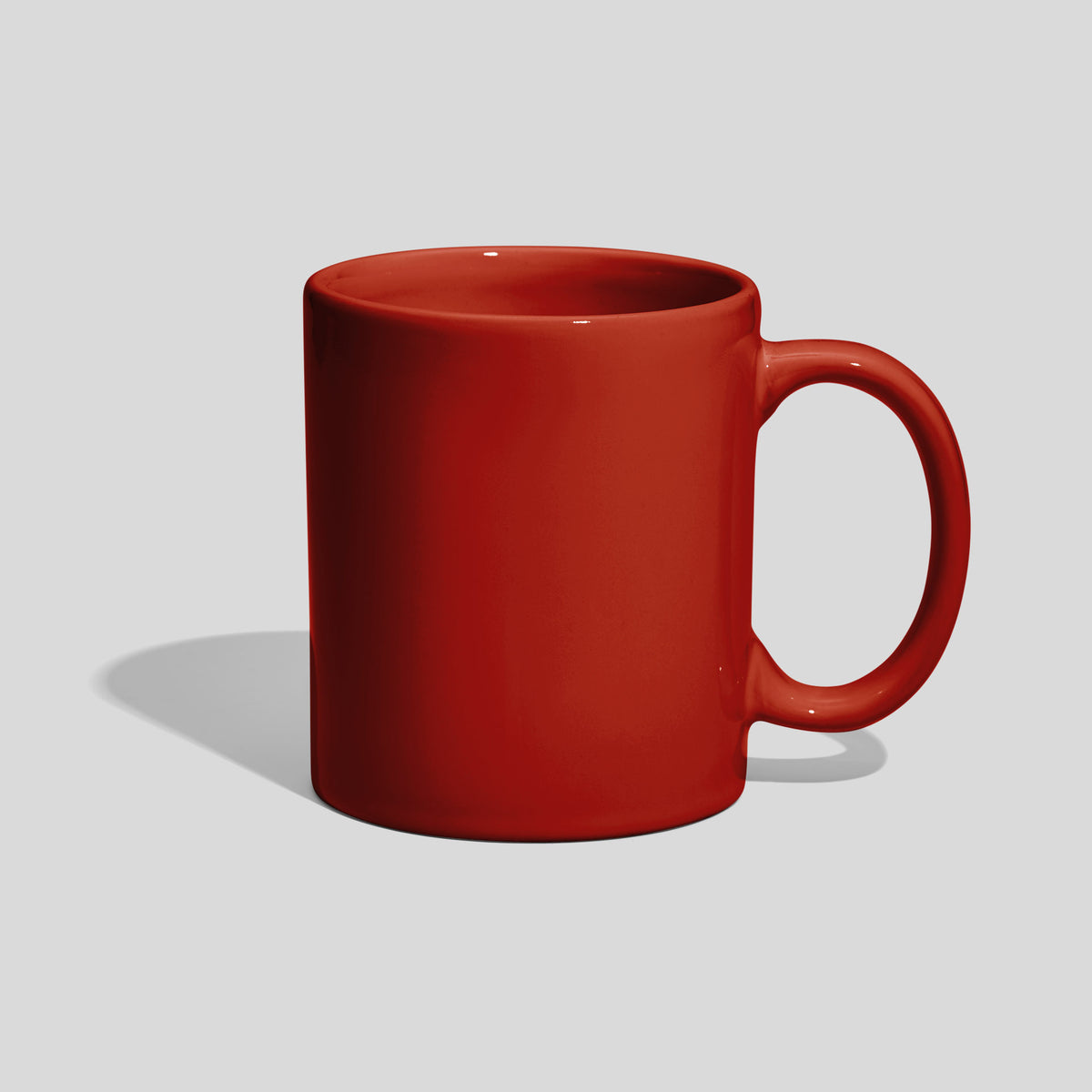 Zylindrische Tasse 310 ml mit klassischem Henkelbogen – Rot