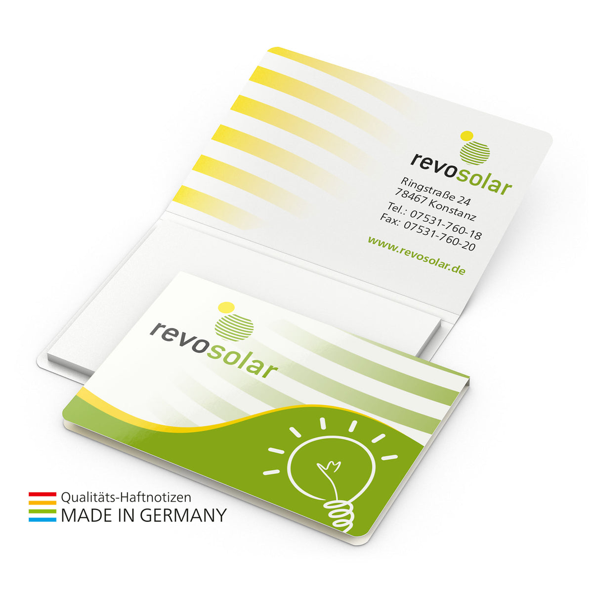 Haftnotiz aus Recyclingpapier Größe von 50 x 72 mm