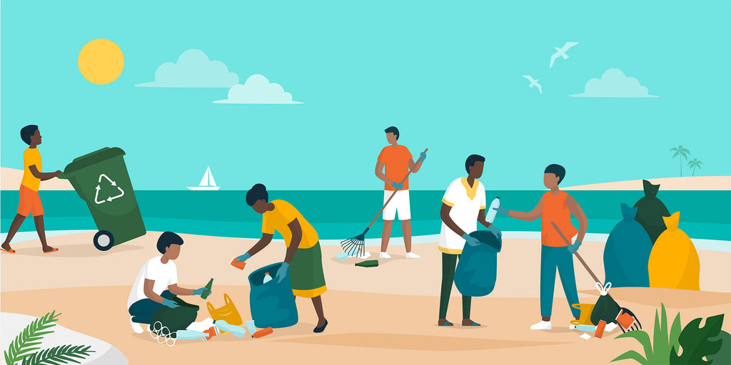 Cleanhub Plastikmüll sammeln am Strand