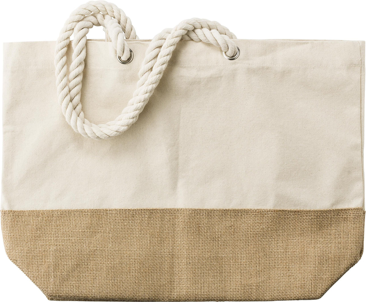 Einkaufstasche Diego, Baumwolle 280 g/m², Juteboden
