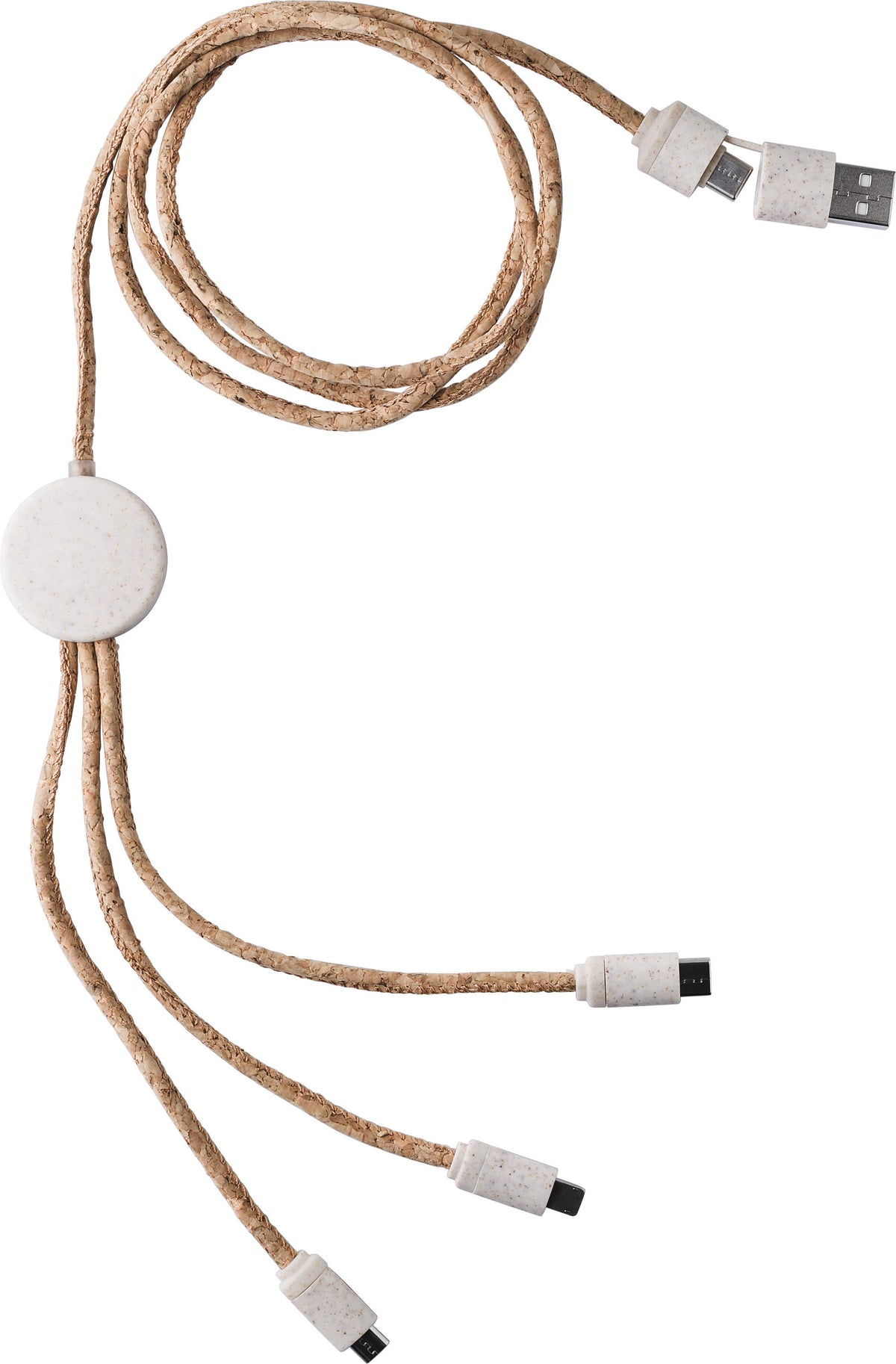 Ladekabel, Kork, 4 in 1, 1,20 m