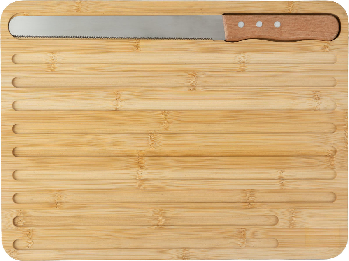 Schneidebrett Werner, Bambus, Mit Messer