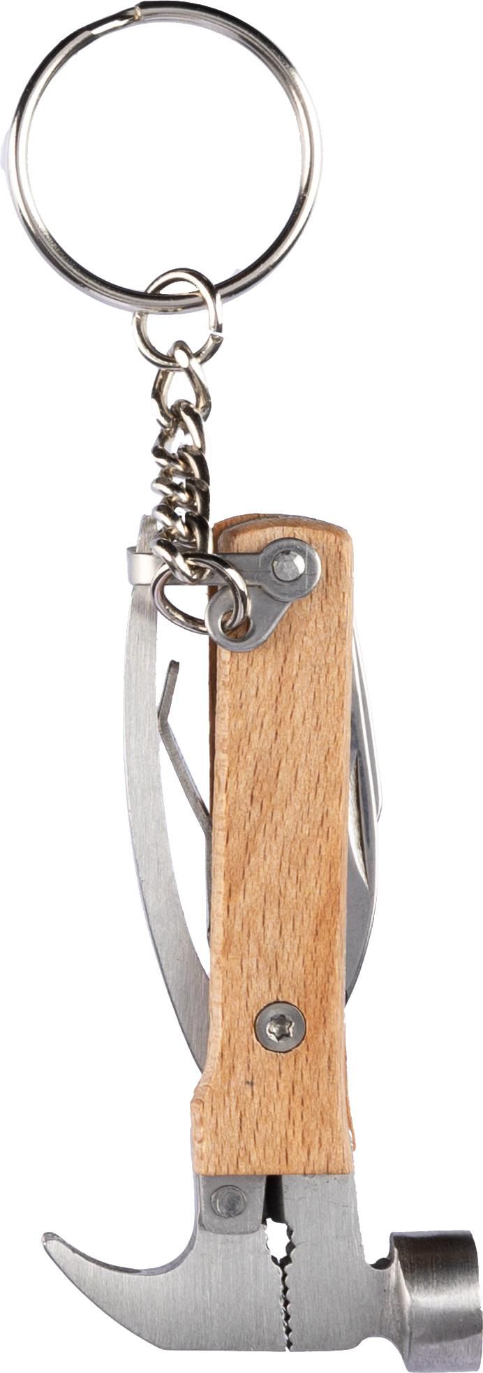 Schlüsselanhänger Heinrich, Bambus, Multitool