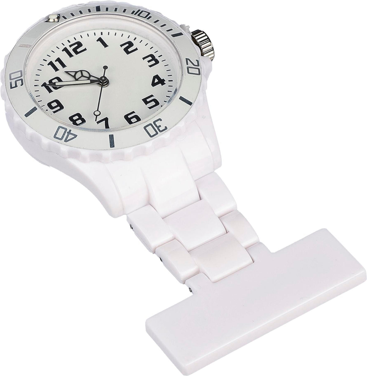 Krankenpflegeuhr Simone, Kunststoff, Stecknadel