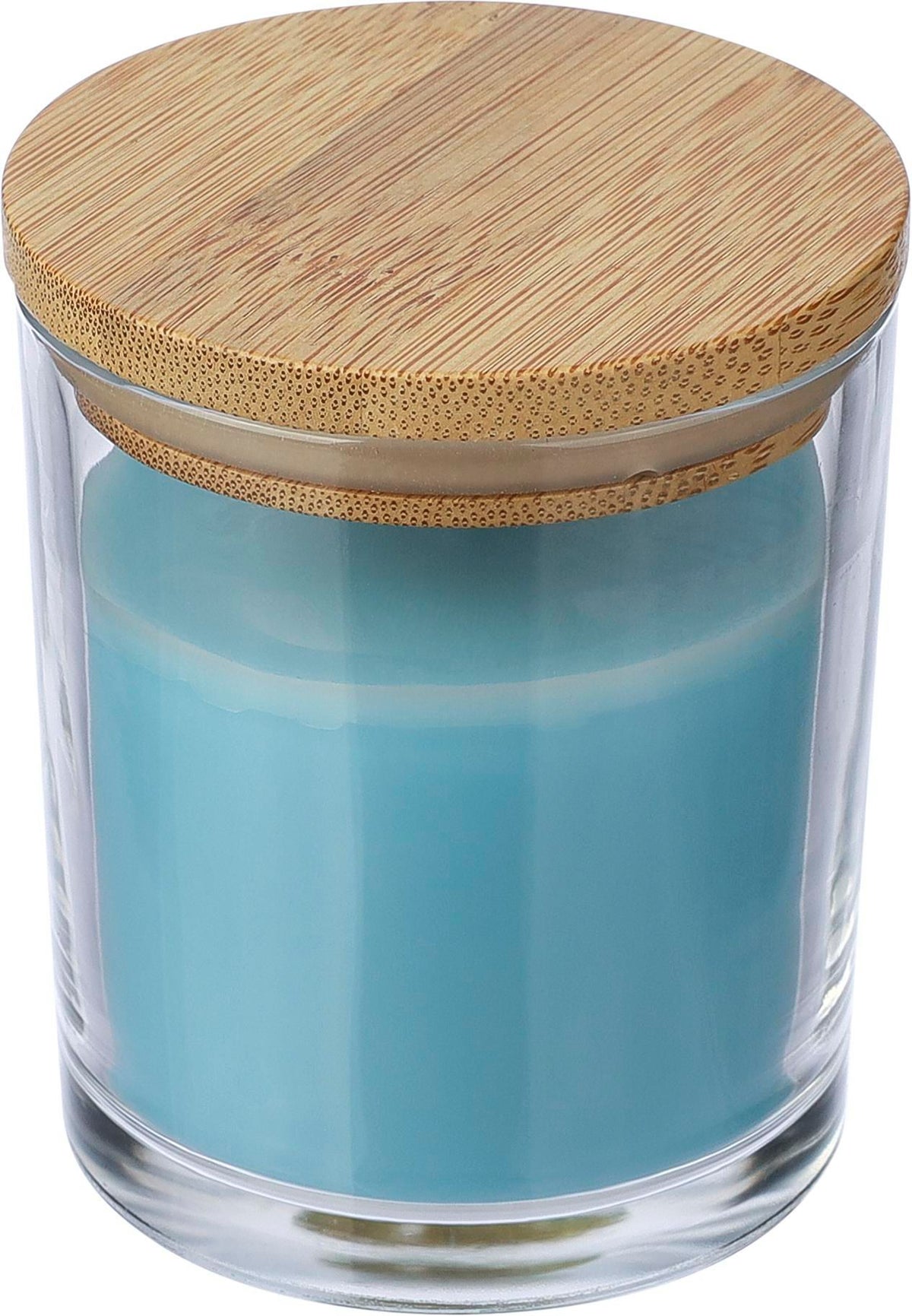 Kerze Riven, Glas mit Bambusdeckel