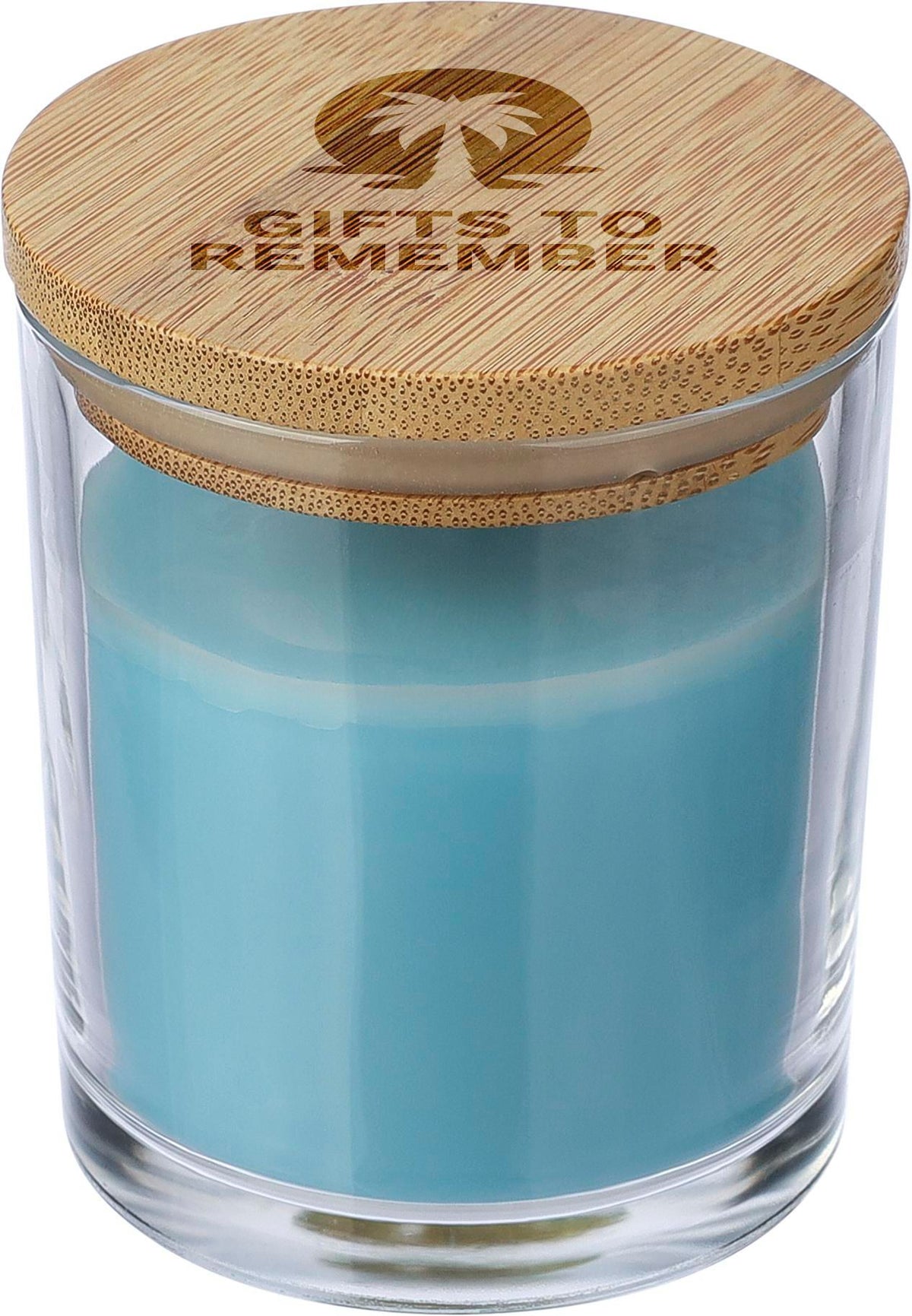 Kerze Riven, Glas mit Bambusdeckel