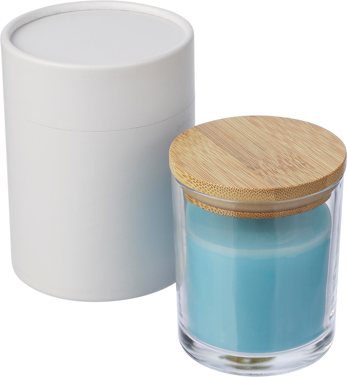 Kerze Riven, Glas mit Bambusdeckel