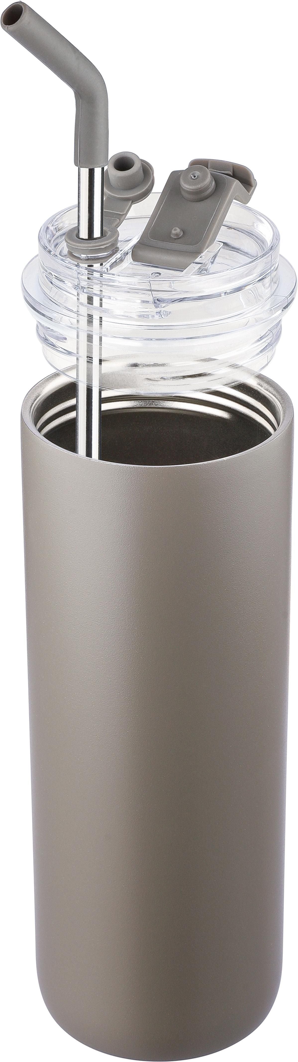 Doppelwandige Flasche Omari, 500 ml, Zwei Deckel