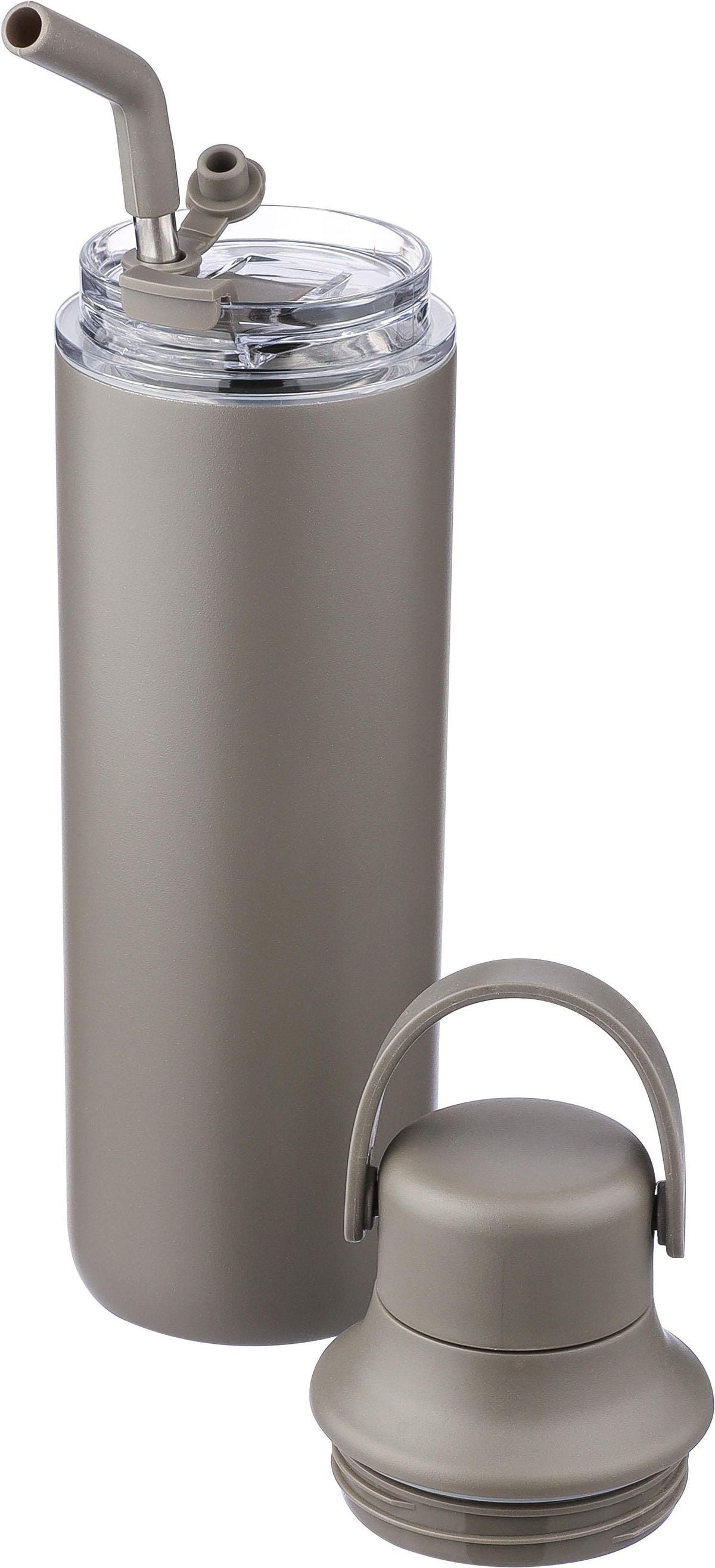 Doppelwandige Flasche Omari, 500 ml, Zwei Deckel