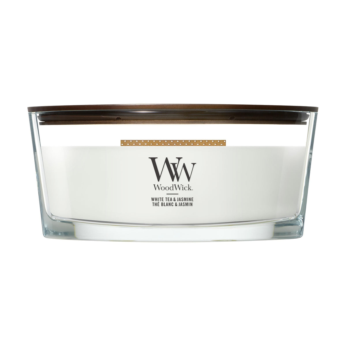WoodWick White Tea & Jasmine Ellipse Candle Duftkerze