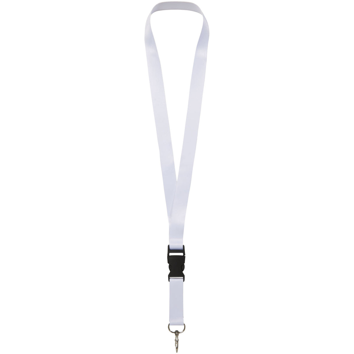 Bucks Sublimation Lanyard mit Schnappverschluss – Schwarz / Weiss