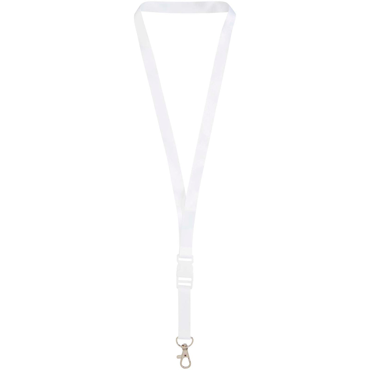 Bucks Sublimation Lanyard mit Schnappverschluss – Weiss