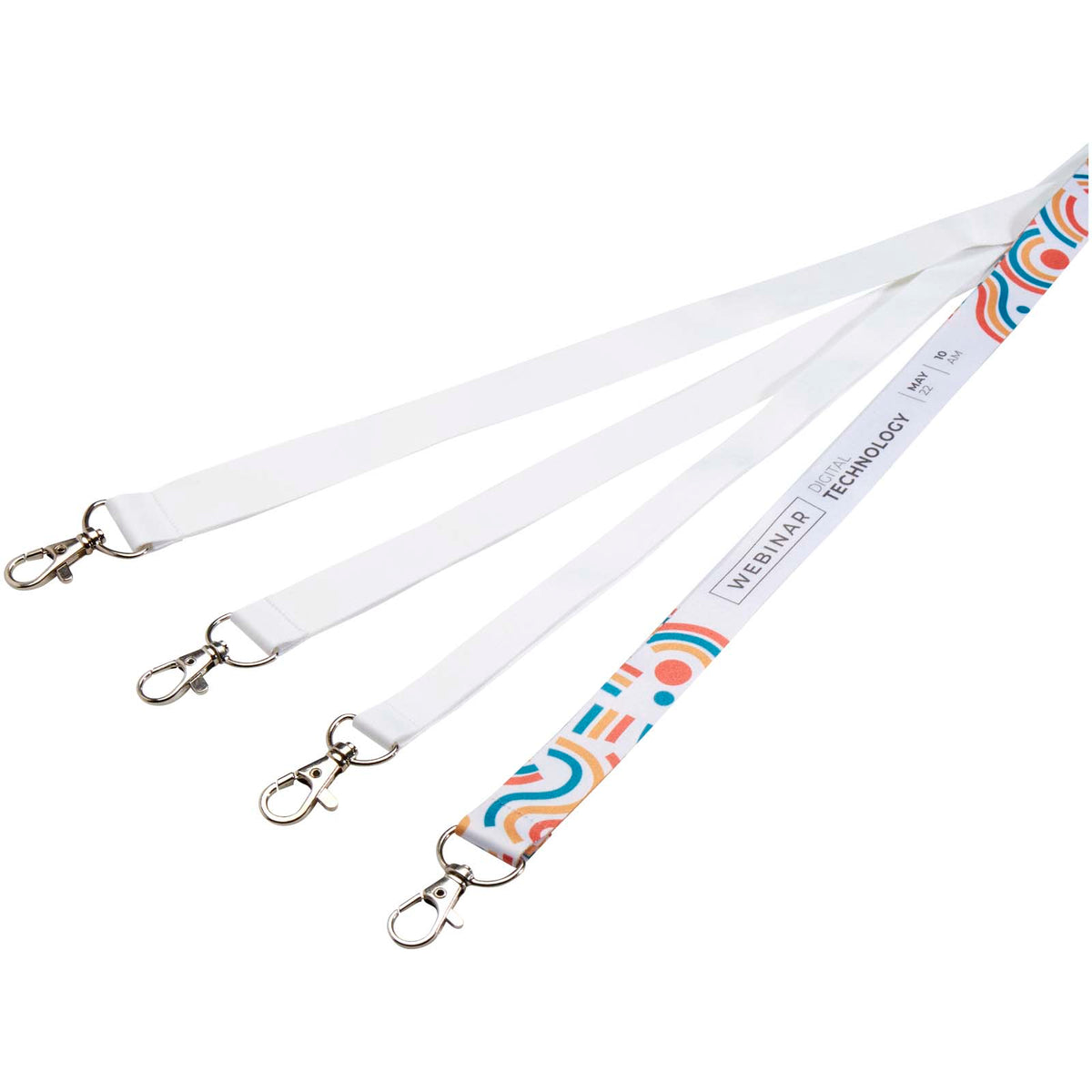 Addie Sublimation Lanyard mit Sicherheitsverschluss – Weiss