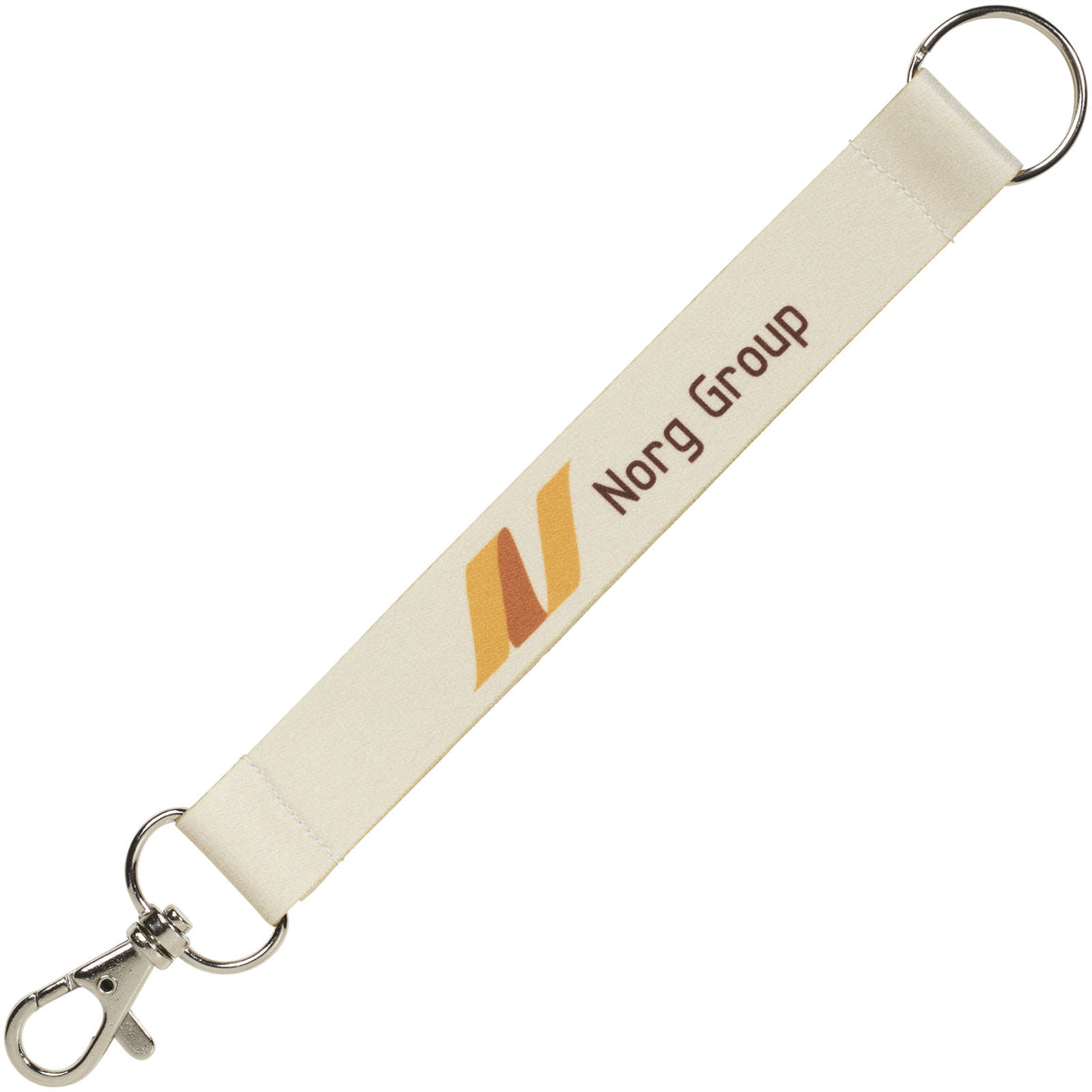 Mini Sublimation Schlüsselband mit Ring – Weiss