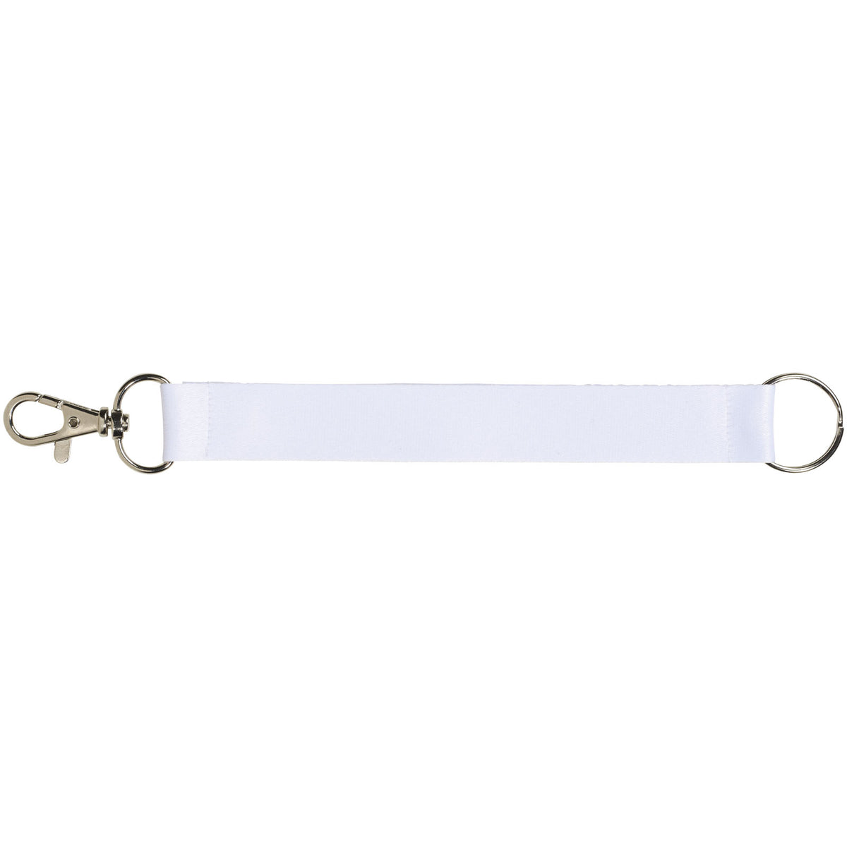 Mini Sublimation Schlüsselband mit Ring – Weiss