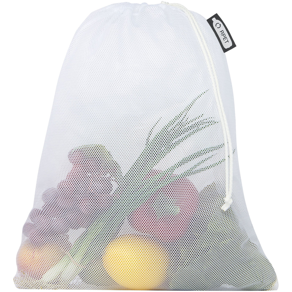 Polyester Zuziehbeutel, 30 x 41 cm – Weiss