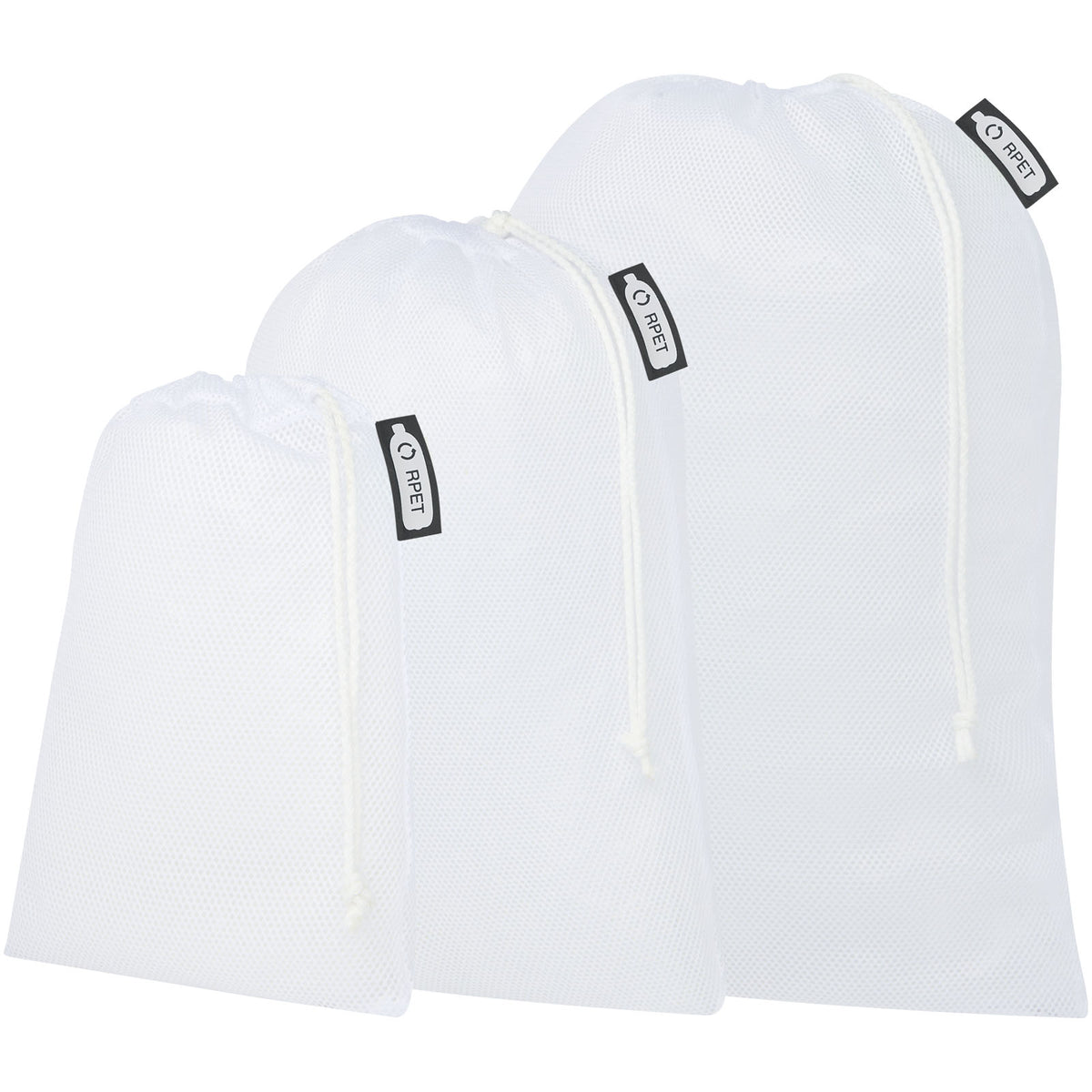 3er Set Polyester Zuziehbeutel